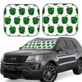 thumbnail image 1 of Windshield Sun Shade, Bell Pepper Pattern Green Foldable Car Sun Shade Windshield For Front, 2 Pieces, 1 of 4