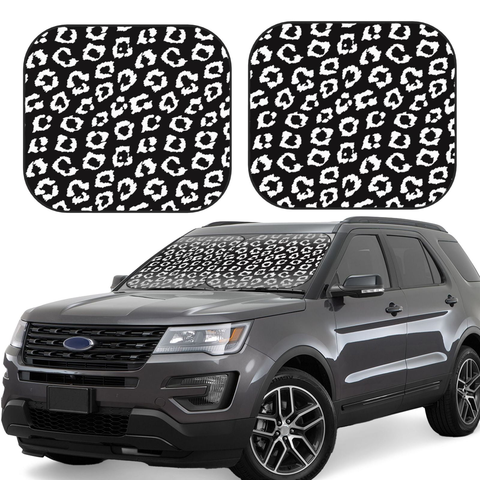 Lemur Pattern Print Car Sun Shade main image 0
