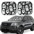 thumbnail image 1 of Windshield Sun Shade, Black White Spooky Ghosts Foldable Car Sun Shade Windshield for Front, 2 Pieces, 1 of 7