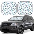 thumbnail image 1 of Windshield Sun Shade, Blue Dragonfly Moth Butterfly Foldable Car Sun Shade Windshield For Front, 2 Pieces, 1 of 4