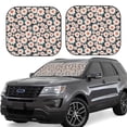 thumbnail image 1 of Windshield Sun Shade, Blue Leaves Daisies Flowers Foldable Car Sun Shade Windshield For Front, 2 Pieces, 1 of 4