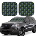 thumbnail image 1 of Windshield Sun Shade, Blueberries Print Black Foldable Car Sun Shade Windshield For Front, 2 Pieces, 1 of 4