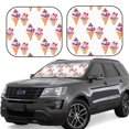 thumbnail image 1 of Windshield Sun Shade, Blueberry Strawberry Ice Cream Foldable Car Sun Shade Windshield For Front, 2 Pieces, 1 of 4
