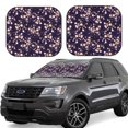 thumbnail image 1 of Windshield Sun Shade, Boho Style Pattern Foldable Car Sun Shade Windshield For Front, 2 Pieces, 1 of 4