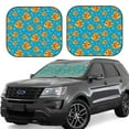 thumbnail image 1 of Windshield Sun Shade, Bright Golden Cartoon Fish Foldable Car Sun Shade Windshield For Front, 2 Pieces, 1 of 4