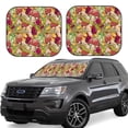 thumbnail image 1 of Windshield Sun Shade, Colored Mushrooms Leaves Foldable Car Sun Shade Windshield For Front, 2 Pieces, 1 of 4