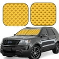 thumbnail image 1 of Windshield Sun Shade, Burger Yellow Foldable Car Sun Shade Windshield for Front, 2 Pieces, 1 of 7