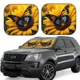 thumbnail image 1 of Windshield Sun Shade, Butterfly On Sunflower Foldable Car Sun Shade Windshield for Front, 2 Pieces, 1 of 7