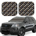 thumbnail image 1 of Windshield Sun Shade, Capybara Rainbow Star Foldable Car Sun Shade Windshield For Front, 2 Pieces, 1 of 4