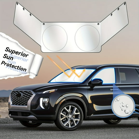 Windshield Sun Shade for Car Windshield, Front And Side Window Shades, Sun Visor Blocker Heat And UV Rays, Automotive Accessories Protector, Car Accessories Sun Shade, Car Sun Visor Extender