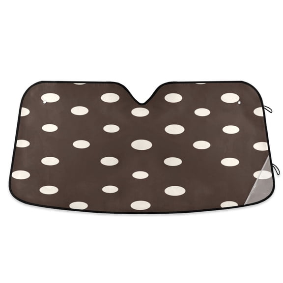 Windshield Sun Shade for Cars, 55"x27.6" Foldable Car Sun Shade with Aluminum Foil Bubble Heat Insulation, UV Protection for Sedan/SUV/Truck,Brown Background