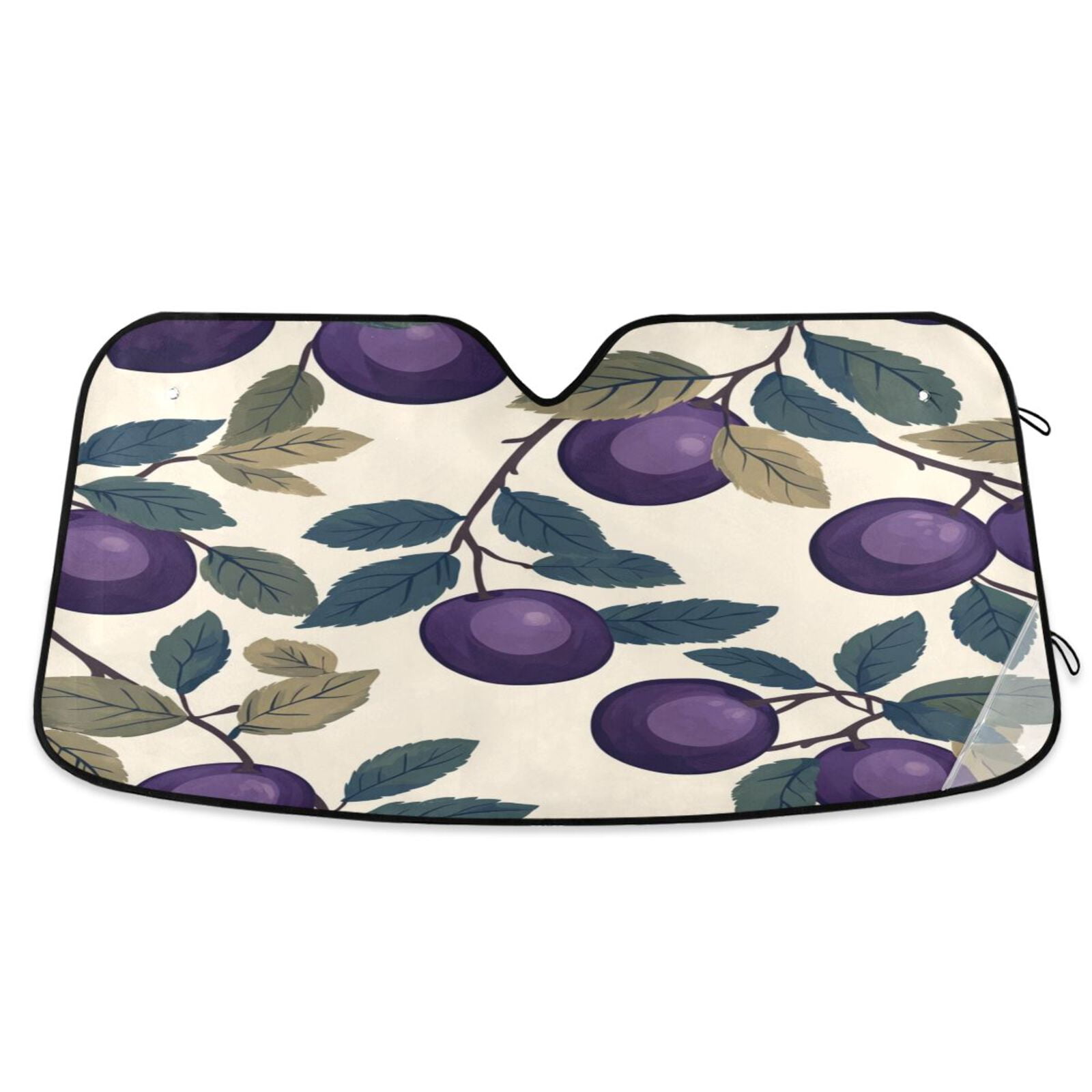 Burgundy Bloom Car Sun Shade 55