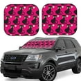 thumbnail image 1 of Windshield Sun Shade, Cartoon Black Cat Fishbone Foldable Car Sun Shade Windshield For Front, 2 Pieces, 1 of 4