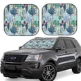 thumbnail image 1 of Windshield Sun Shade, Cartoon Cactus Blooming Foldable Car Sun Shade Windshield For Front, 2 Pieces, 1 of 4