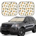 thumbnail image 1 of Windshield Sun Shade, Cartoon Cactus Pattern Foldable Car Sun Shade Windshield For Front, 2 Pieces, 1 of 4