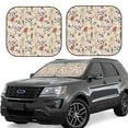 thumbnail image 1 of Windshield Sun Shade, Cartoon Cute Cow Love Foldable Car Sun Shade Windshield For Front, 2 Pieces, 1 of 4