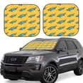 thumbnail image 1 of Windshield Sun Shade, Cartoon Cute Crocodile Yellow Foldable Car Sun Shade Windshield For Front, 2 Pieces, 1 of 4