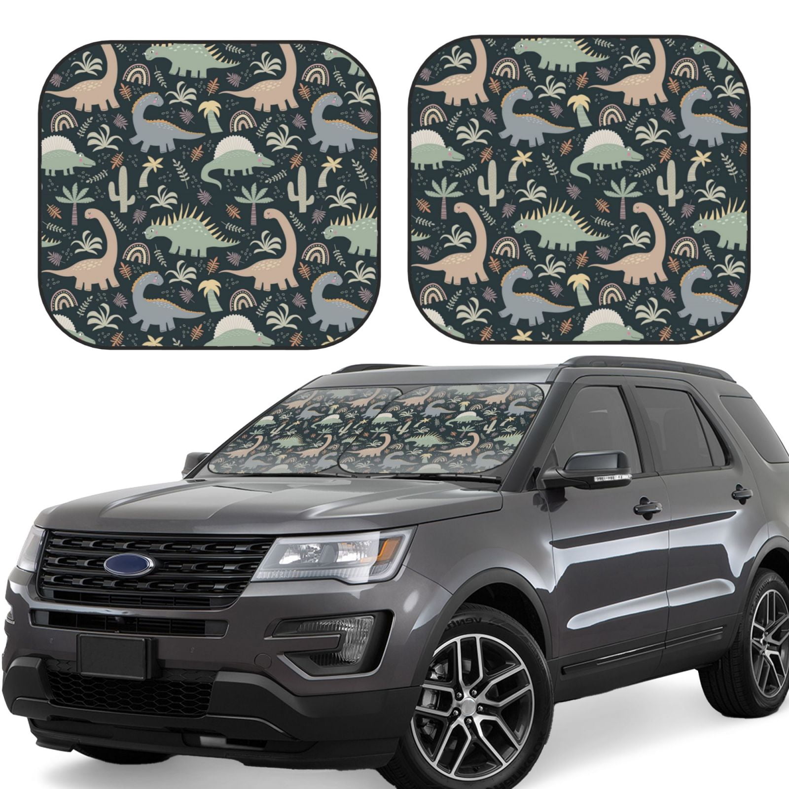 Drawing Bug Pattern Print Car Sun Shade