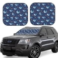 thumbnail image 1 of Windshield Sun Shade, Cartoon Funny Shark_A Foldable Car Sun Shade Windshield For Front, 2 Pieces, 1 of 4