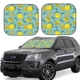 thumbnail image 1 of Windshield Sun Shade, Cartoon Lemon Yellow Foldable Car Sun Shade Windshield For Front, 2 Pieces, 1 of 4