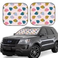 thumbnail image 1 of Windshield Sun Shade, Cartoon Strawberries Foldable Car Sun Shade Windshield For Front, 2 Pieces, 1 of 4