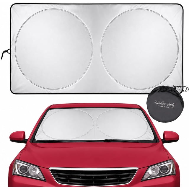 Windshield Sun Shade, Certified 99.87% UVB & 99.02% UVA Protection ...