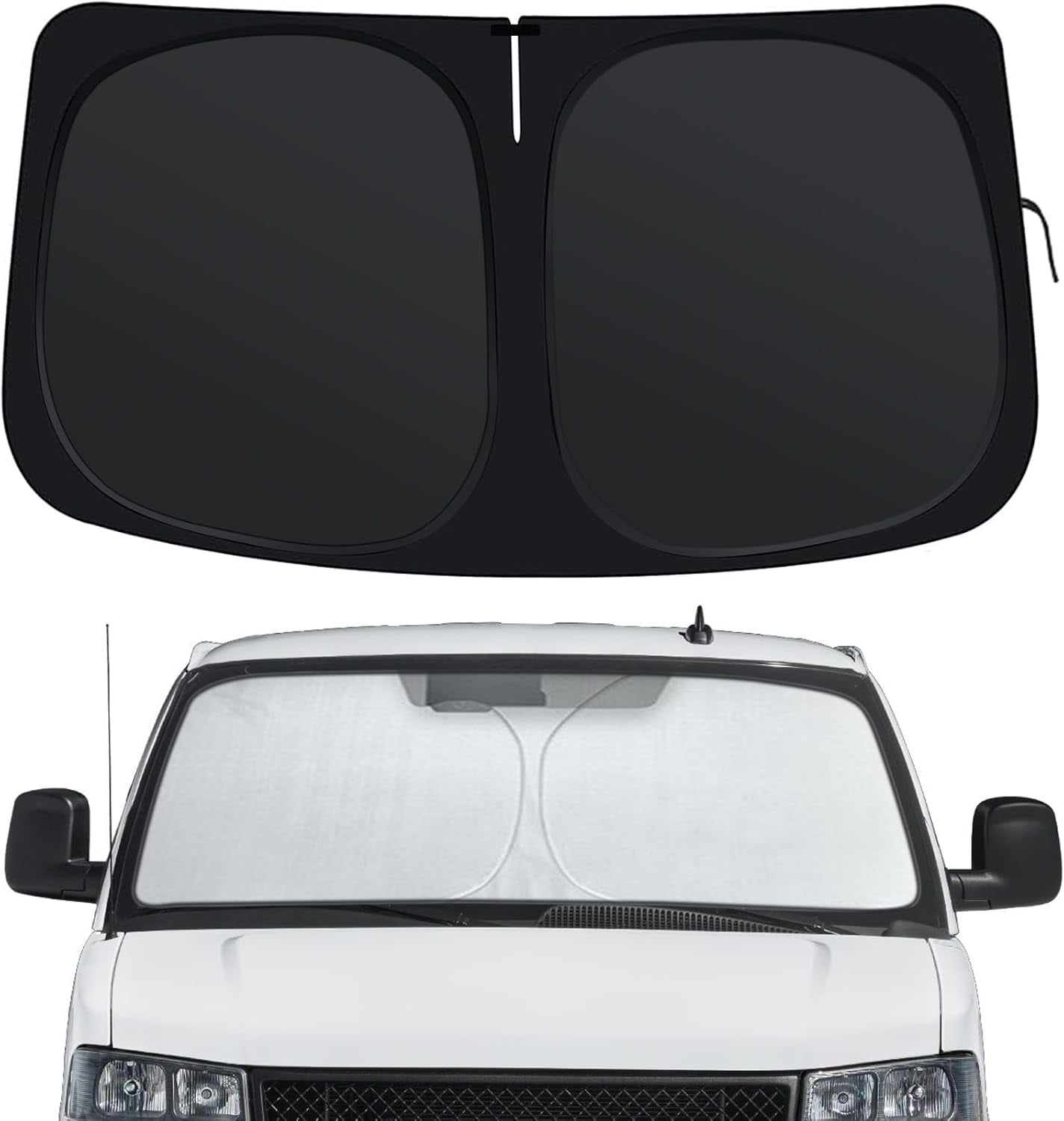 XHRING Windshield Sun Shade Sunshade Compatible With Jeep Compass 2025 2024 2023