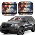thumbnail image 1 of Windshield Sun Shade, Cloud Red and Blue Dragon Foldable Car Sun Shade Windshield for Front, 2 Pieces, 1 of 7