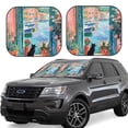 thumbnail image 1 of Windshield Sun Shade, Coastal Cat By The Window Foldable Car Sun Shade Windshield for Front, 2 Pieces, 1 of 7