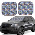 thumbnail image 1 of Windshield Sun Shade, Coconut Tree Suv Foldable Car Sun Shade Windshield For Front, 2 Pieces, 1 of 4