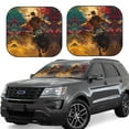 thumbnail image 1 of Windshield Sun Shade, Colorful Bull Western Man Foldable Car Sun Shade Windshield for Front, 2 Pieces, 1 of 7