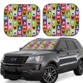 thumbnail image 1 of Windshield Sun Shade, Colorful Bulldog Foldable Car Sun Shade Windshield For Front, 2 Pieces, 1 of 4