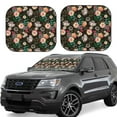 thumbnail image 1 of Windshield Sun Shade, Colorful Carnations Flowers Foldable Car Sun Shade Windshield For Front, 2 Pieces, 1 of 4
