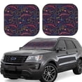 thumbnail image 1 of Windshield Sun Shade, Colorful Dinosaur Cartoon Foldable Car Sun Shade Windshield For Front, 2 Pieces, 1 of 4