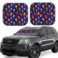 thumbnail image 1 of Windshield Sun Shade, Colorful Light Jellyfish Foldable Car Sun Shade Windshield For Front, 2 Pieces, 1 of 4