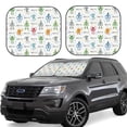 thumbnail image 1 of Windshield Sun Shade, Colorful Robot Foldable Car Sun Shade Windshield For Front, 2 Pieces, 1 of 4