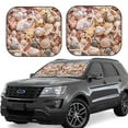 thumbnail image 1 of Windshield Sun Shade, Colorful Seashells Foldable Car Sun Shade Windshield for Front, 2 Pieces, 1 of 7