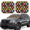 thumbnail image 1 of Windshield Sun Shade, Colourful Donut Print Foldable Car Sun Shade Windshield For Front, 2 Pieces, 1 of 4
