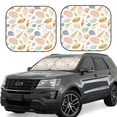 thumbnail image 1 of Windshield Sun Shade, Conch Shells Print No.9054 Foldable Car Sun Shade Windshield For Front, 2 Pieces, 1 of 4