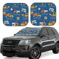 thumbnail image 1 of Windshield Sun Shade, Construction Vehicles Foldable Car Sun Shade Windshield for Front, 2 Pieces, 1 of 7