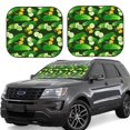 thumbnail image 1 of Windshield Sun Shade, Cucumber Pattern Leaf Foldable Car Sun Shade Windshield For Front, 2 Pieces, 1 of 4