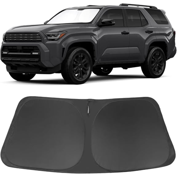 Windshield Sun Shade Custom Fit for 2025 2026 Toyota 4Runner Accessories Foldable Sunshade Sun Blocker Protect Car from Sun Rays & Heat Damage Keep Car Cooler