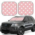 thumbnail image 1 of Windshield Sun Shade, Cute Alpaca Love Pink Foldable Car Sun Shade Windshield For Front, 2 Pieces, 1 of 1