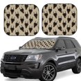 thumbnail image 1 of Windshield Sun Shade, Cute Black Dog Foldable Car Sun Shade Windshield For Front, 2 Pieces, 1 of 4
