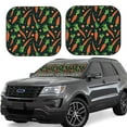 thumbnail image 1 of Windshield Sun Shade, Cute Carrot Piece Foldable Car Sun Shade Windshield For Front, 2 Pieces, 1 of 4