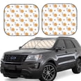 thumbnail image 1 of Windshield Sun Shade, Cute Cartoon Snail Pattern Foldable Car Sun Shade Windshield For Front, 2 Pieces, 1 of 4