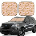 thumbnail image 1 of Windshield Sun Shade, Cute Corgi Dog Funny Pink Foldable Car Sun Shade Windshield For Front, 2 Pieces, 1 of 4