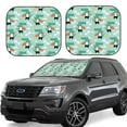 thumbnail image 1 of Windshield Sun Shade, Cute Crocodile Pattern Foldable Car Sun Shade Windshield For Front, 2 Pieces, 1 of 4