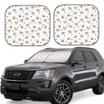 thumbnail image 1 of Windshield Sun Shade, Cute Dog Bone Footprints Foldable Car Sun Shade Windshield For Front, 2 Pieces, 1 of 4
