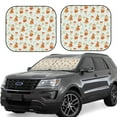 thumbnail image 1 of Windshield Sun Shade, Cute Dog Flower Puppy Foldable Car Sun Shade Windshield For Front, 2 Pieces, 1 of 4